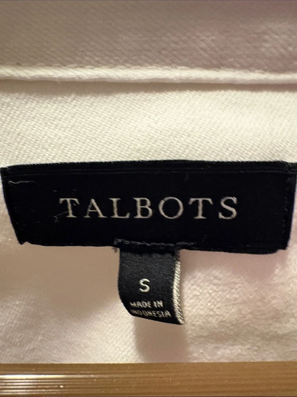 Talbots White Cotton Denim Jacket with Button Front - Picture 3 of 3